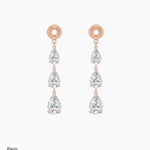 IDYL Paris rose gold diamond earrings add on NEW in box